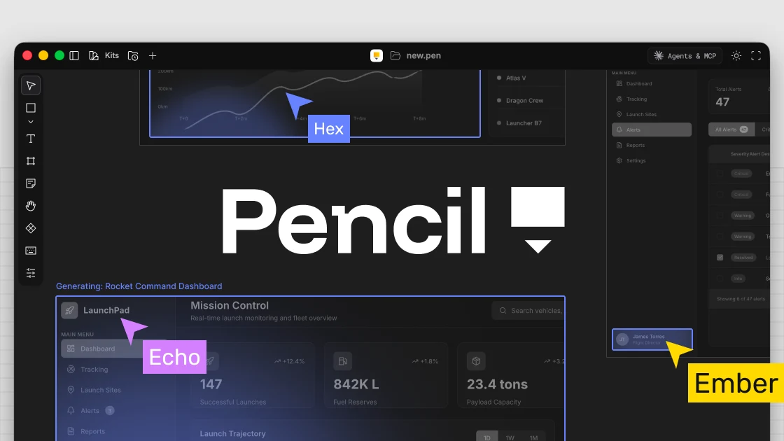 Pencil（pencil.dev）—— 一块驻留在 IDE 中的 AI 设计画布，把 .pen 文件保存在你的仓库里