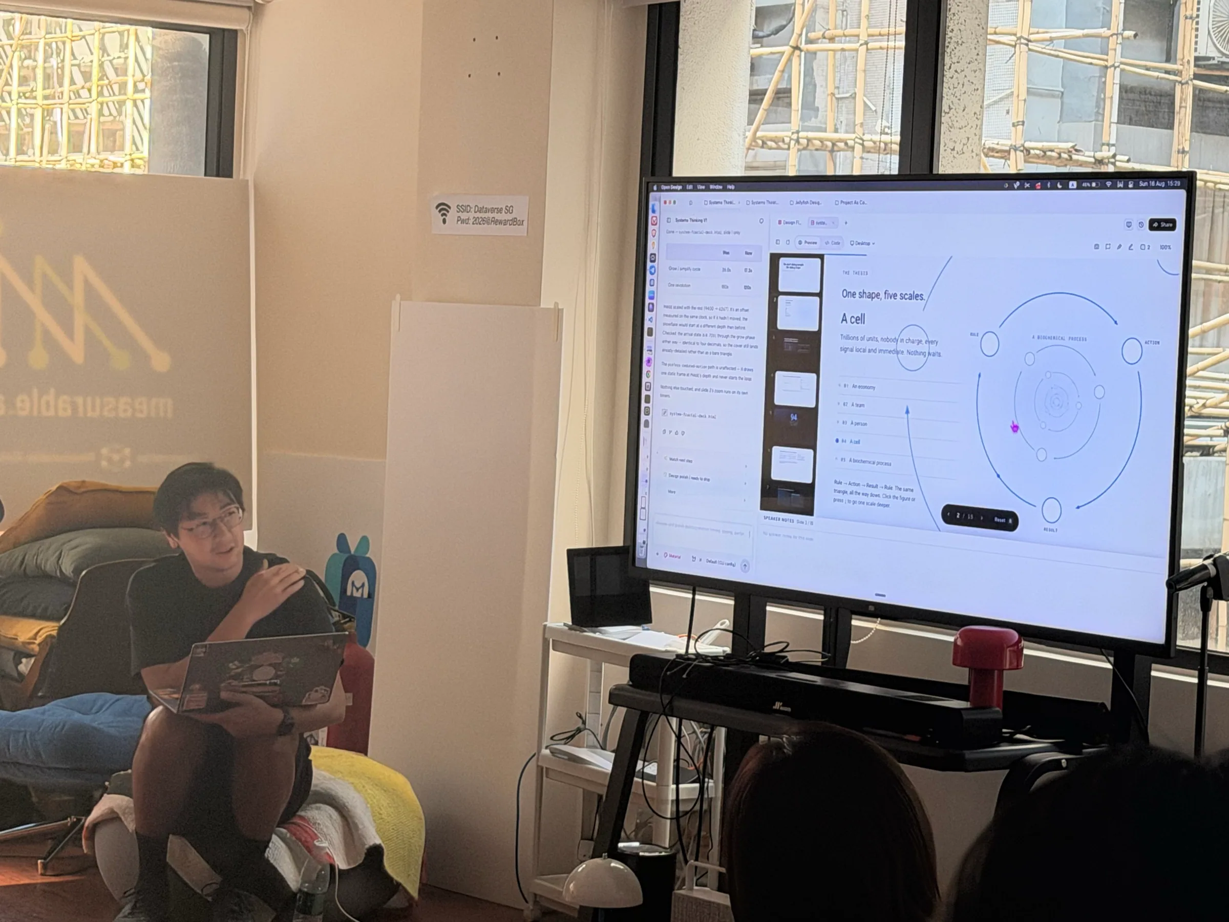 在香港研讨会期间创建的交互式系统思维演示。