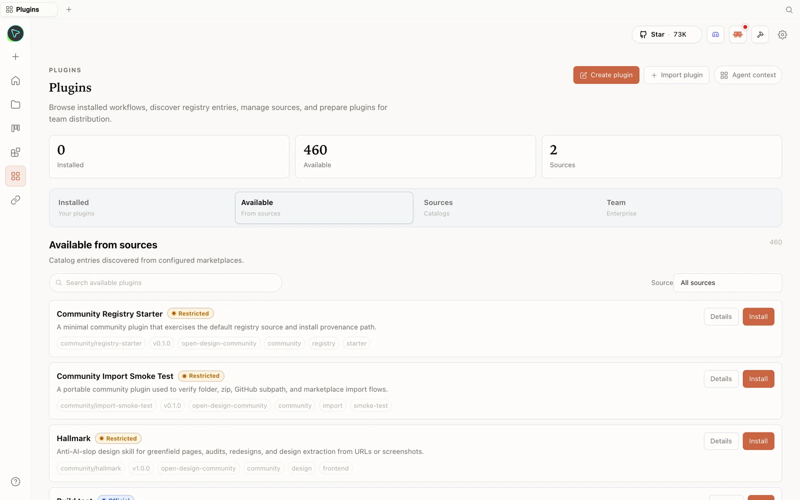 OpenDesign 的插件库，包含可安装的技能。
